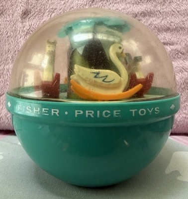 Vintage Fisher Price Roly Poly Glockenspiel Ball F0 165 Spielzeug 1972