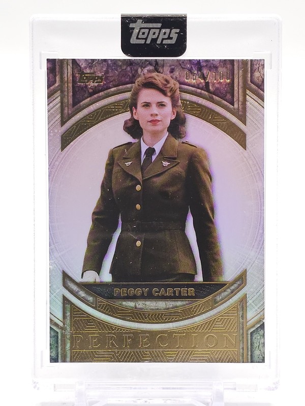 PEGGY CARTER 2025 TOPPS PERFECTION ENCASED #80 /100 CAPTAIN AMERICA MARVEL Q3474
