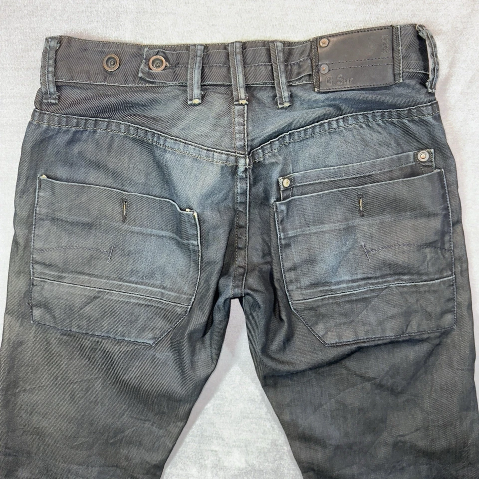 G-Star Raw Jeans Men 33x30 Dark Wash Army Radar Straight Pockets Cargo Military - Image 4 of 4