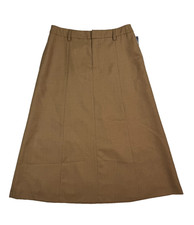 Pendleton USA NWT 100 Wool Midi A Line Career Essentials Skirt Sz 10 Brown READ