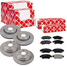 FEBI Bremsscheiben belüftet vorne+hinten+Bremsbeläge für Honda CR-V III RE RE