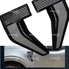 2pcs Car Side Fender Vents Emblem Black White Usa Flag For 2021-2023 Truck 2pcs Car Side Fender Vents Emblem Black White Usa Flag For 2021-2023 Truck