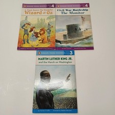 Penguin Young Readers Level 4 3 Lot Wizard of Oz Civil War Monitor MLK Jr