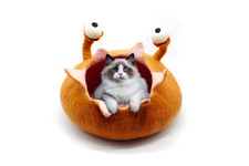Felt Bigeye Cat Nest Handmade Natural Wool Cat Cave Woolen Cat Cave Pet House