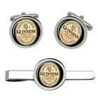 Guinness Cufflinks and Tie Clip Set