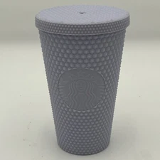 Starbucks 2021 Matte Lilac Studded Grande Tumbler 16oz Soft Touch Cold Cup GUC