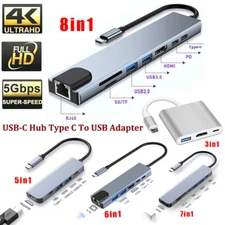 Multiport USB-C Hub Type C To USB 3.0 4K HDMI Adapter For Macbook Pro / Air USA