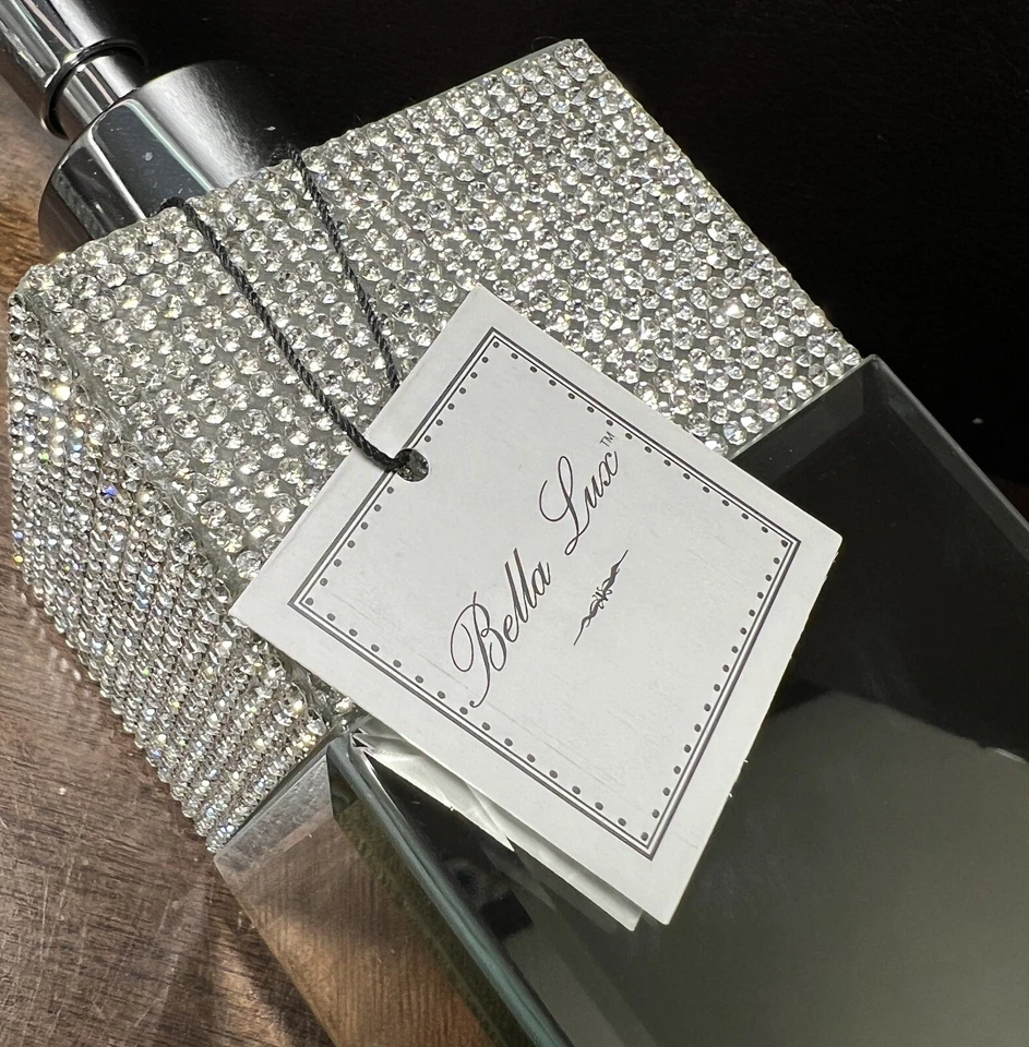 BELLA LUX ¡¡¡NUEVO!!! Bomba dispensadora de jabón plata estrás espejo vidrio ¡BRILLO! Foto 2 de 4