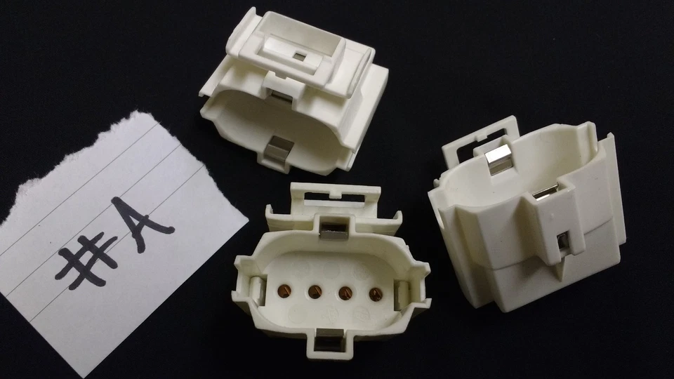 5 x 2G7 PL-S/E 4 Pin Lamp Light Holder with snap fixing CFL 451LR #A