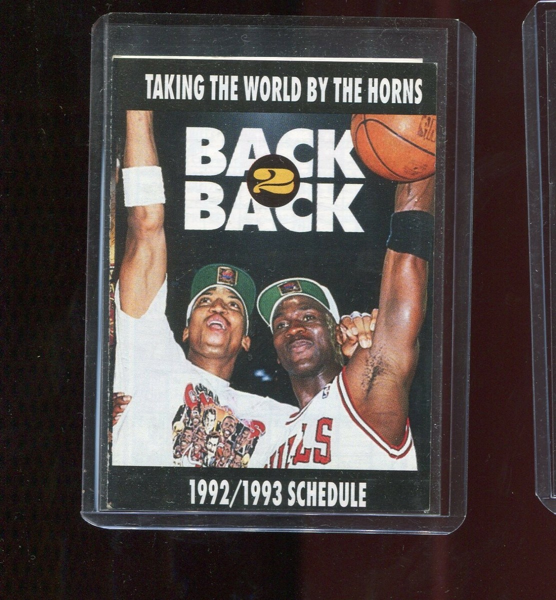 CHICAGO BULLS NBA BASKETBALL 1992/93 POCKET TEAM SCHEDULE