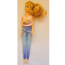 Dolgen 11" Fashion Doll Blonde Hair Blue Eyes with Pants and Blouse