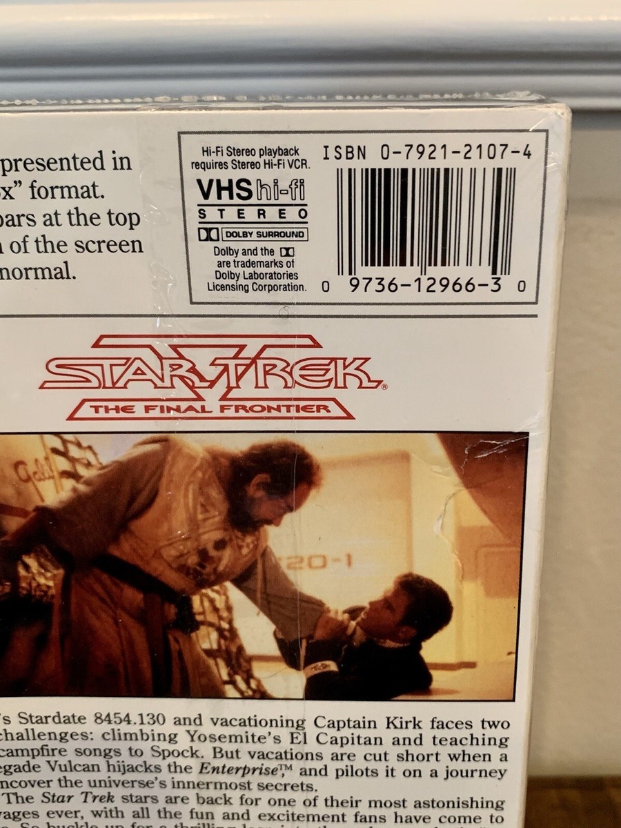 Star Trek V: The Final Frontier VHS Video New Sealed Paramount