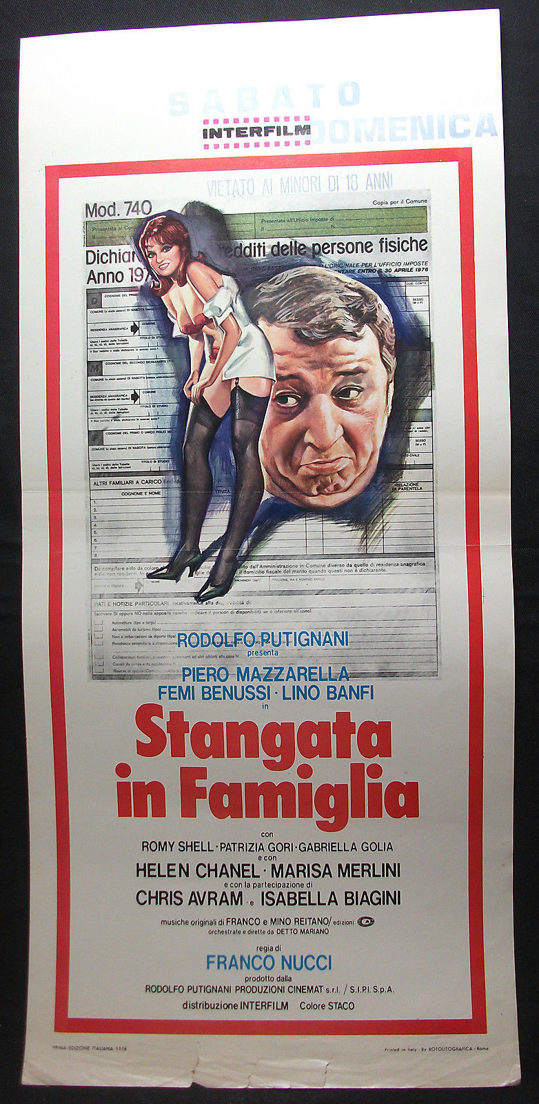Locandina originale film Stangata in famiglia (1976) - Regia di Franco Nucci