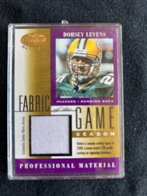 Dorsey Levens  /77  Certified Game Used  JERSEY Card