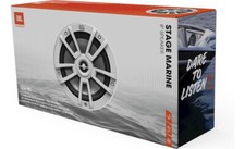 New JBL MARINESTAGE8 8 Inch 375W 4 Ohm 2-Way Coaxial Marine Speakers White 8in