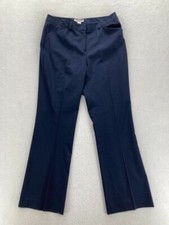 Vintage Pendleton Women's 8 Blue Virgin Wool Stretch Flat Front Dress Pants VTG