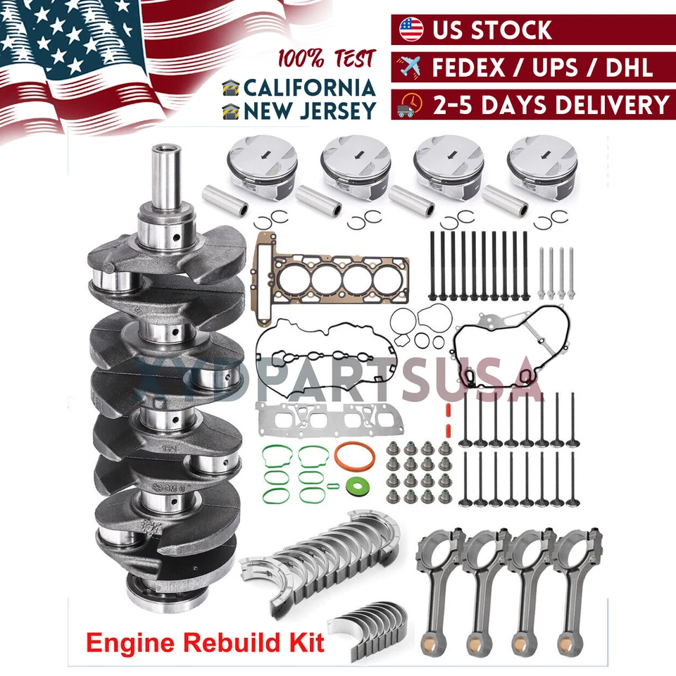 Kit de revisión de reconstrucción de motor para Buick Verano Regal Chevy Equinox GMC ECOTEC 2,4 L Foto 2 de 4