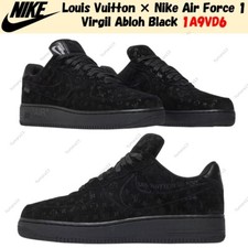 Louis Vuitton × Nike Air Force 1 Virgil Abloh Black 1A9VD6 Men's Size