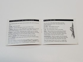 Street Fighter 2010 Authentic Original NES Nintendo Manual Only **