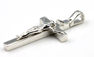 Genuine Sterling Silver Solid 925 Heavy Crucifix Cross Pendant | eBay UK