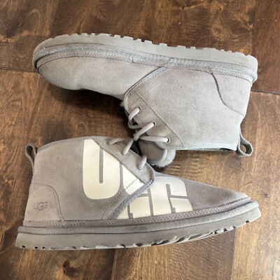 UGG Neumel Chopd Chukka Boots Mens Size 10 Grey Suede Ankle
