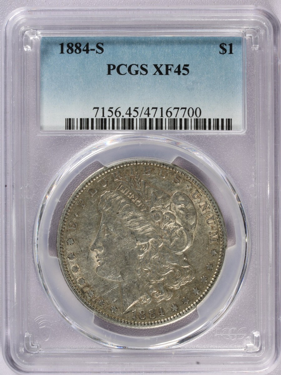 1884-S $1 Morgan Silver Dollar PCGS XF 45 | eBay