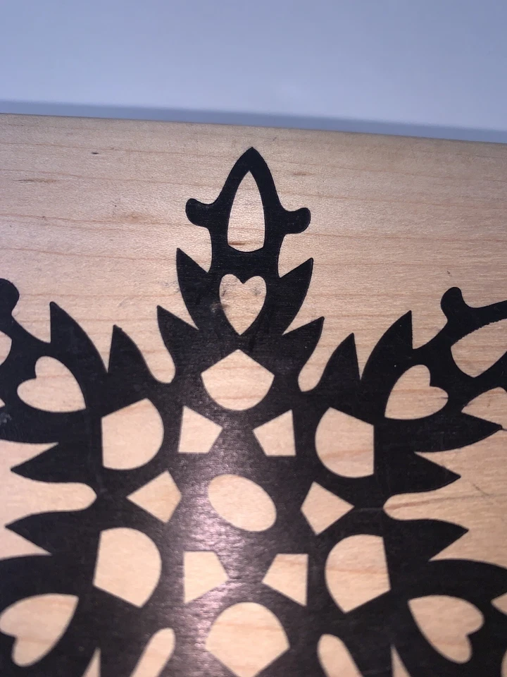 Пурпурная деревянная марка большая снежинка праздник Рождество - Изображение 4 из 4