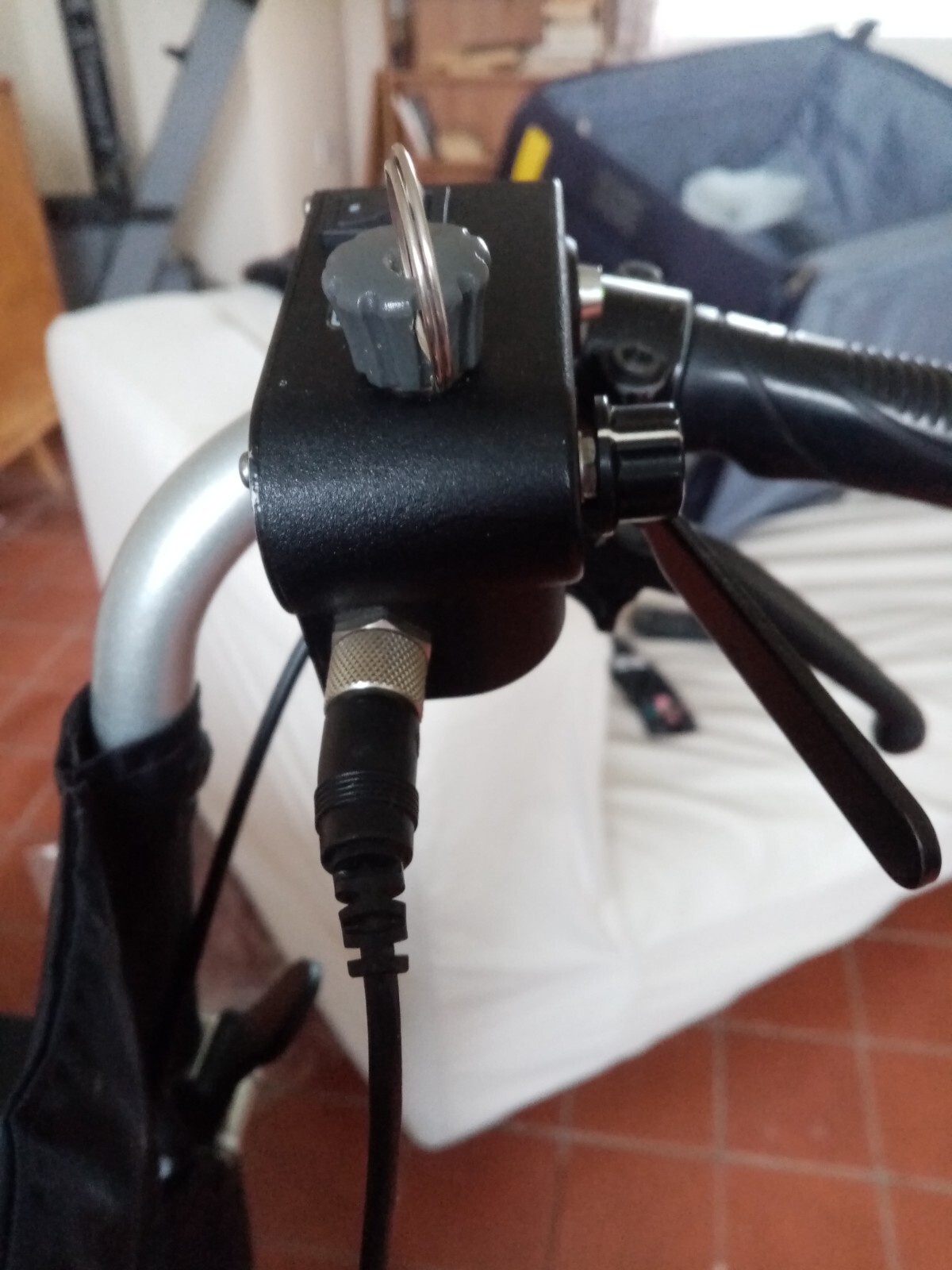 Wheelchair, complete with feet and self propelling option. Used but