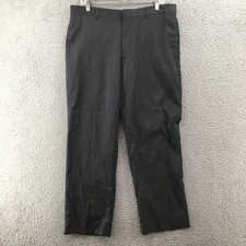 Banana Republic Modern Dress Pants Womens 36/30 Gray Wool Mid Rise Flat Front