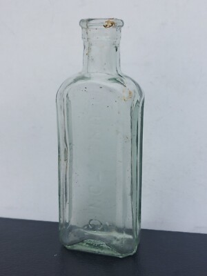 Owbridge's Lung Tonic Victorian Bottle 13 cm ~ Dug-Up ~ Klarglas ~ 3 Punkte ~