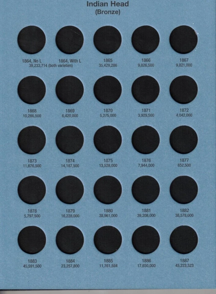 New Whitman Indian Head Cent Folder 1857-1909 - Image 3 of 4