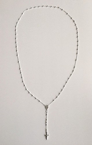 925 STERLINGSILBER ROSENKRANZ 3 MM - 30 ZOLL LANG / ROSARIO DE PLATA 30 ZOLL LARGO - #2 - Bild 1 von 5