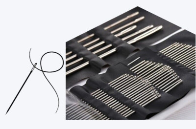 Set of 60 Pcs Stainless Steel Hand Sewing Needle Embroidery Mending Craft Tool