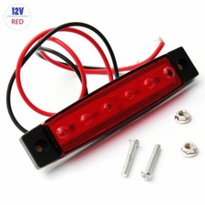 Rouge 12 V 6 LED c t  marqueur lumi re pour voitures remorque bateau camions