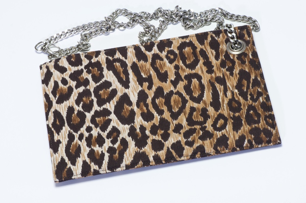 Dolce & Gabbana D&G Brown Leopard Satin Studded Crystal Dolce & Gabbana D&G Brown Leopard Satin Studded Crystal