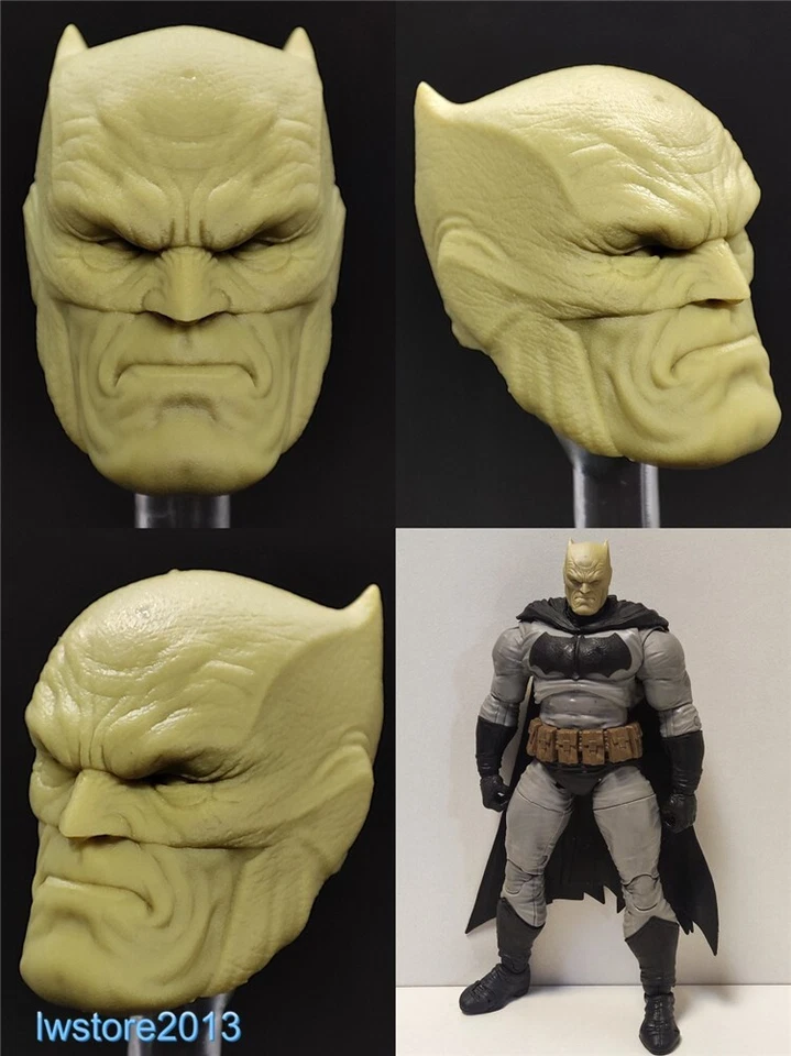 1:12 Old heroes Dark Knight Head Sculpt For 6" Male McF Mafex Figure Body Toys - Image 2 of 4