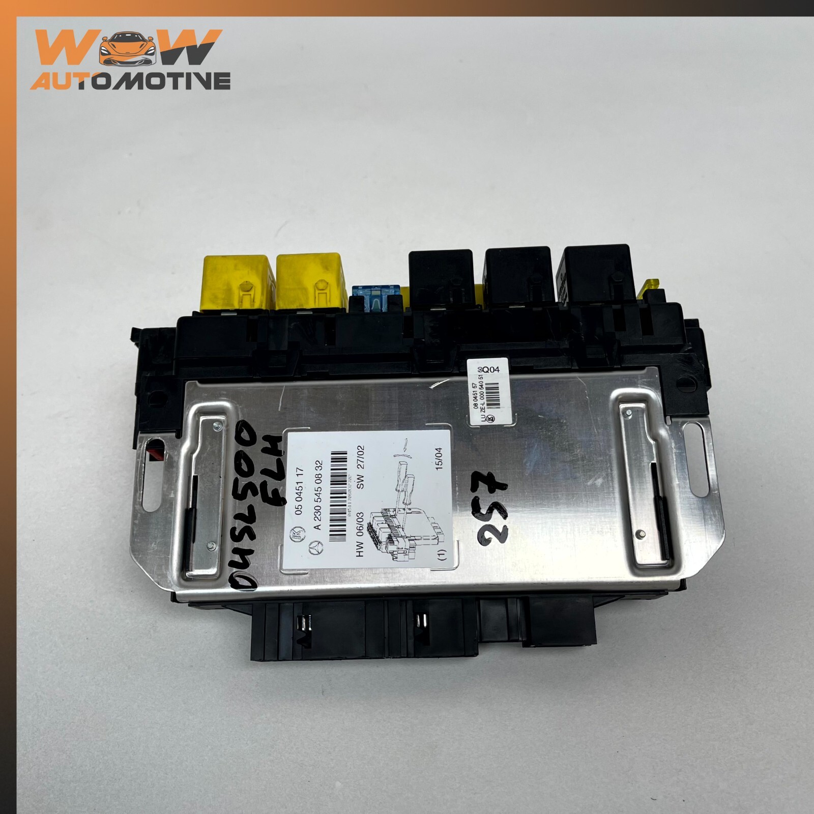 03-12 MERCEDES R230 SL500 SL550 FRONT LEFT SAM CONTROL MODULE FUSE RELAY BOX OEM