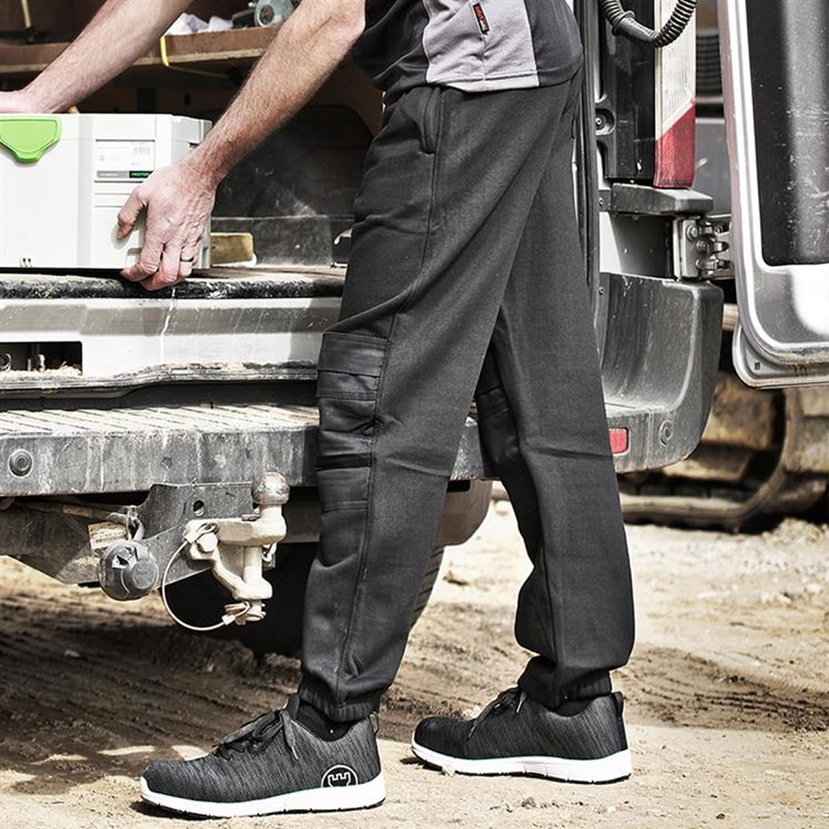 Tuffstuff Mens Knee Pad Pocket Elastic Waist Work Jogging Bottoms Joggers Pants eBay