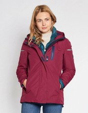Fat Face Dales Waterproof Short Jacket - Red-cherry - Uk 8 - Rrp £115.00
