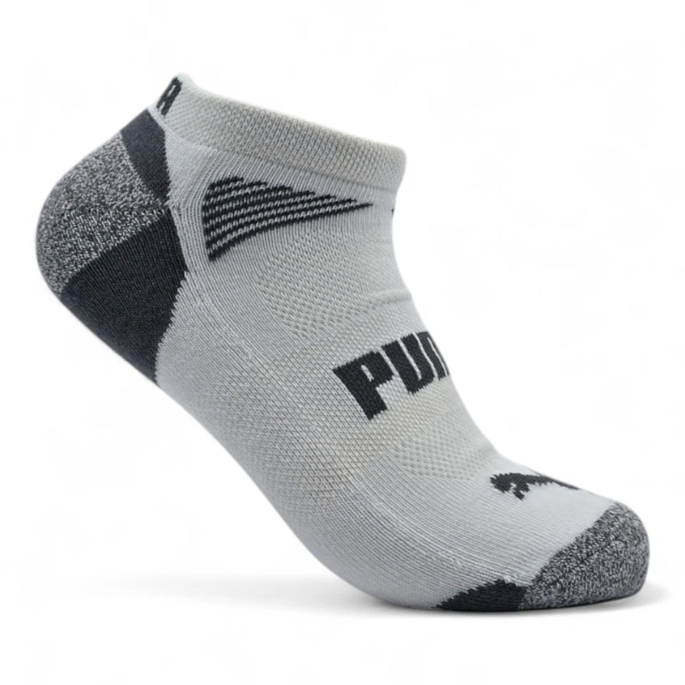 Hombre Blanco Puma Calcetines Corte Bajo No Show Blanco Calcetines 8 Pares Foto 4 de 4