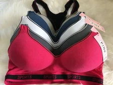 3/6 Sports Bras Yoga Racer Back Molded Cup High Impact Active Bra Plus 34D-42D