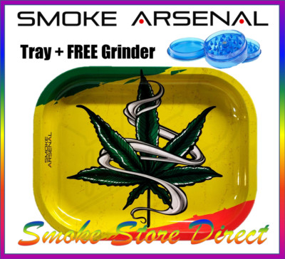 Rauch Arsenal Tablett ''RASTA FOREVER - S213'' 18cm x 14cm - Gratis Mahlwerk!