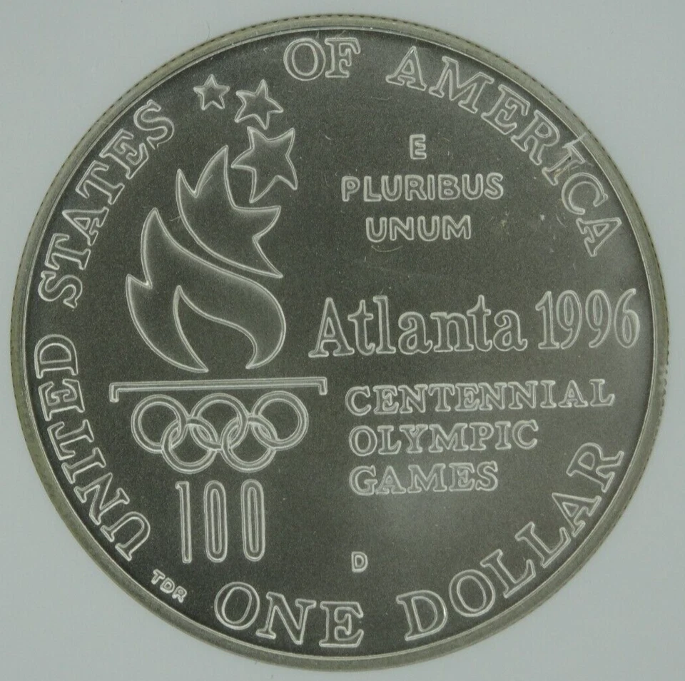 1996-D Paralympics Wheelchair Silver Dollar NGC MS 70 US Mint Commemorative $1 - Image 4 of 4