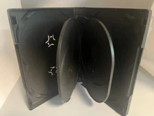 2 NEW GOOD QUALITY RARE 27MM MULTI-8 DVD CASES, BLACK, 27MMB8, FREE SHIPPING