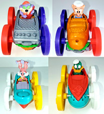 LOT 2 ct. ORIGINAL 1990 McDonald's Happy Meal Toys TINY TOONS FLIP CARS Dizzy 