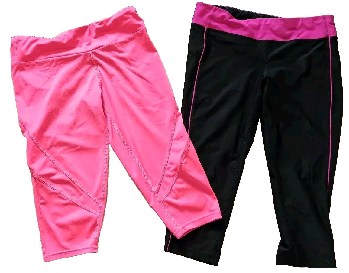 ALTRA Lotto leggings da donna taglia media Capri rosa e nero Nike & altre marche