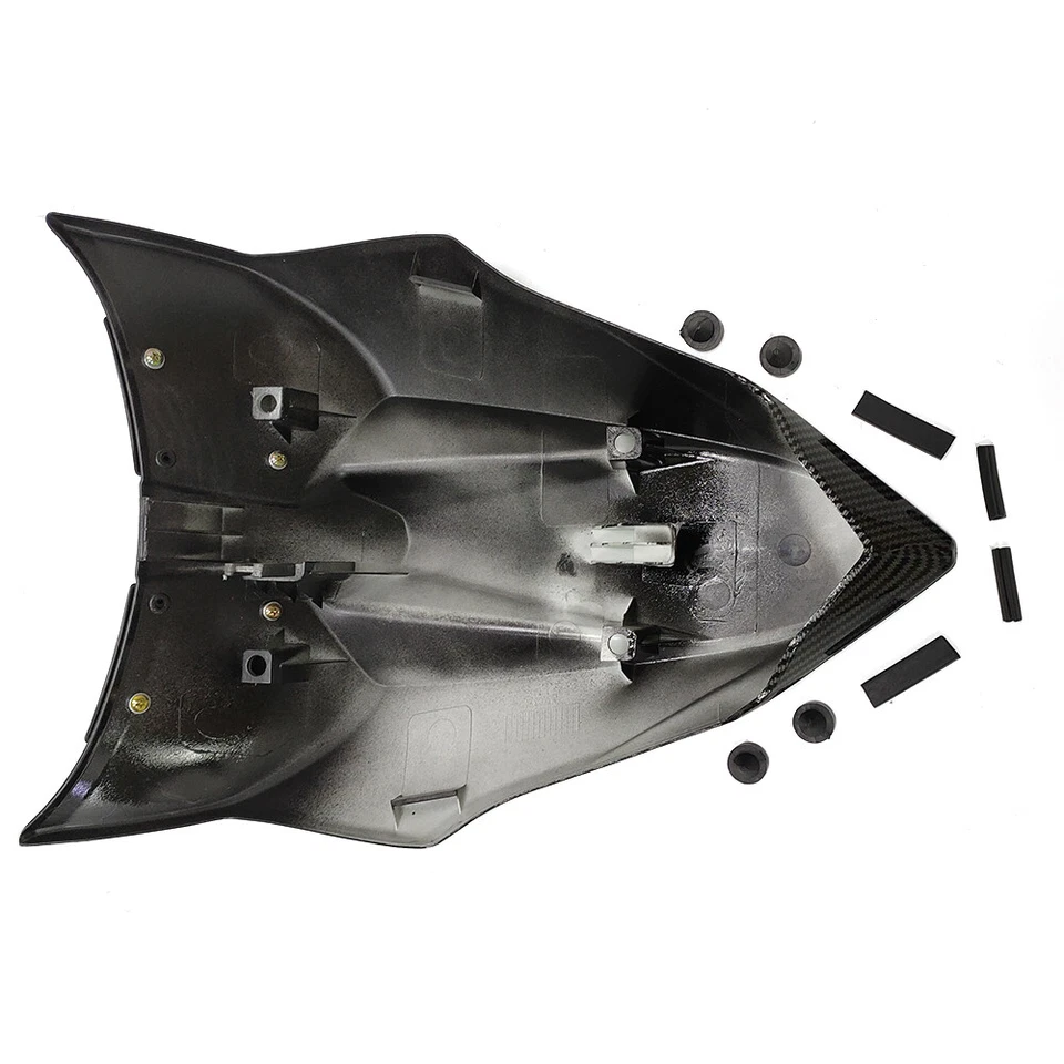 Cubierta de asiento trasero efecto carbono para Kawasaki Ninja 650 ER-6F 2017 2018 2019 Foto 3 de 4