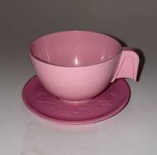 1982 FISHER PRICE Fun w/ Food REPLACEMENT 2 TEA CUP, 1 SAUCER  2009