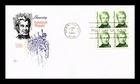 US COVER SYLVANUS THAYER GREAT AMERICANS FDC BLOCK COVER CRAFT CACHET INSERT