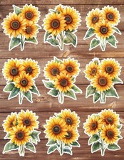 Bunch Of Sunflowers Die Cut Vinyl Stickers Scrapbooking Laptop Waterbottle